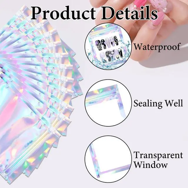 Alt view image 3 of 7 - 201PCS Press on Nail Packaging Bag, Nail Bags for Press ons