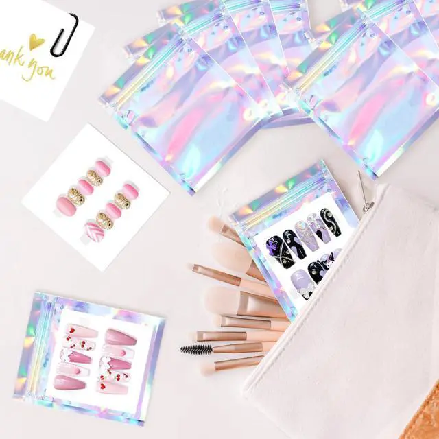 Alt view image 7 of 7 - 201PCS Press on Nail Packaging Bag, Nail Bags for Press ons