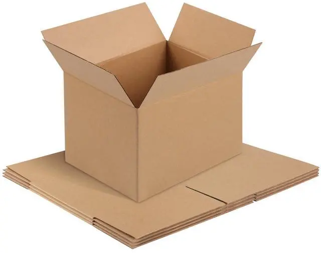 Main image of Corrugated Cardboard Boxes,4 PCS 8x6x6 inches Shipping Boxes, Brown Corrugated Cardboard Boxes for Packing, Mailing, Moving,Gifts & StorageBrown