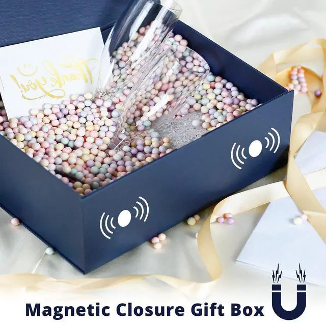 Alt view image 3 of 7 - Luxury Large Gift Box 13.8"x9"x4.3" Storage Box Ribbon Magnetic Closure for Luxury Packaging Box for Valentine's Day,Mother's Day, Birthdays, Bridal Gifts,Weddings