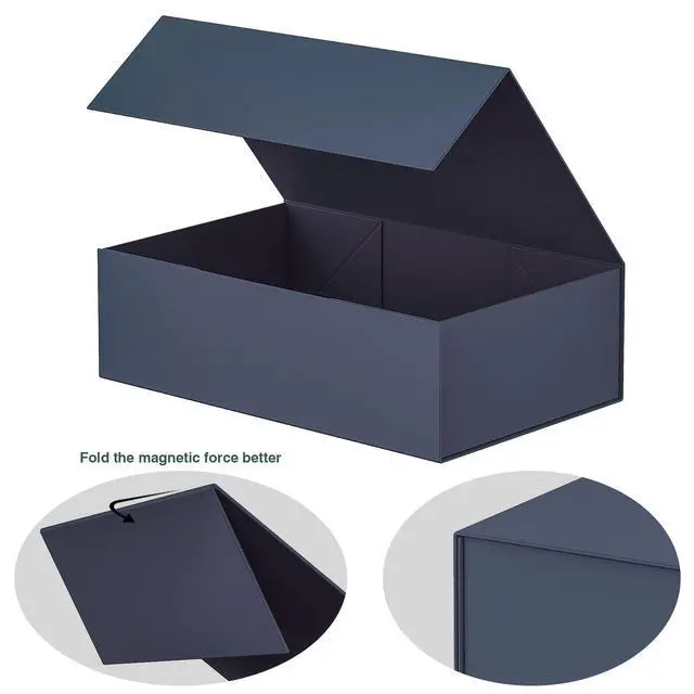 Alt view image 5 of 7 - Luxury Large Gift Box 13.8"x9"x4.3" Storage Box Ribbon Magnetic Closure for Luxury Packaging Box for Valentine's Day,Mother's Day, Birthdays, Bridal Gifts,Weddings