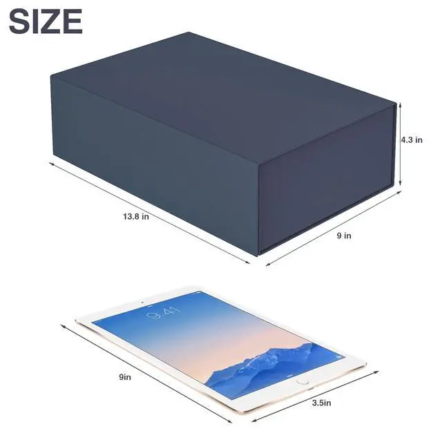 Alt view image 4 of 7 - Luxury Large Gift Box 13.8"x9"x4.3" Storage Box Ribbon Magnetic Closure for Luxury Packaging Box for Valentine's Day,Mother's Day, Birthdays, Bridal Gifts,Weddings