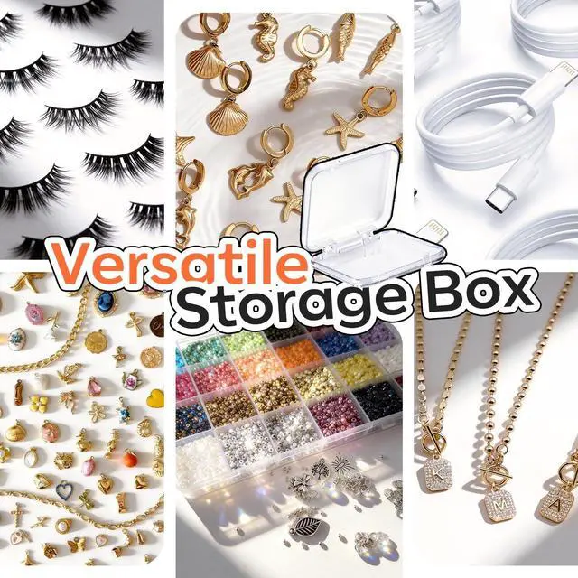 Alt view image 6 of 6 - 10pcs Press On Nails Storage Case Clear Fake Nails Packaging Kit