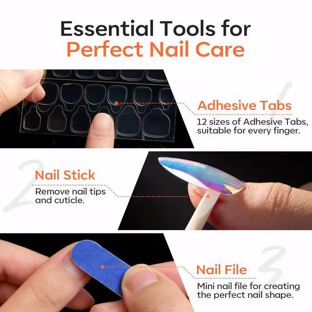 Alt view image 5 of 6 - 10pcs Press On Nails Storage Case Clear Fake Nails Packaging Kit