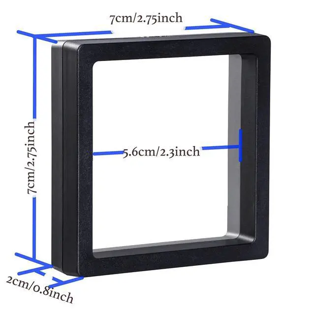 Alt view image 2 of 6 - 10 Pack Jewelry Gift Boxes 2.75 x 2.75 x 0.78 Inch Transparent Jewelry Box,Small Gift Boxes for Handmade Jewelry Earrings Necklaces Bracelets (Black and white)