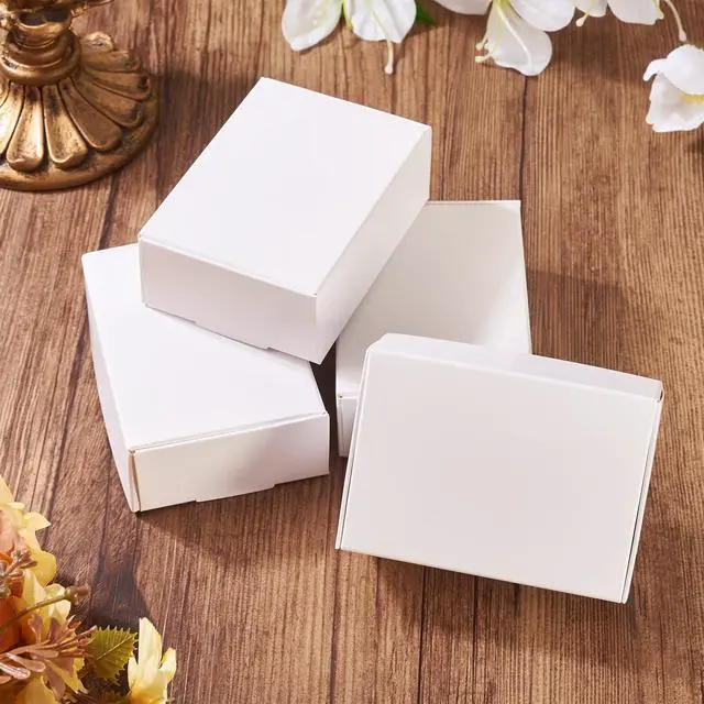 Alt view image 3 of 7 - 20pcs White Shipping Boxes 3.26"x2.36"x1.18" Foldable Paper Mailer Boxes for Small Business Small Gift Packaging Box for Moving Storage Jewelry Gift Box for Wrapping Mailing Present