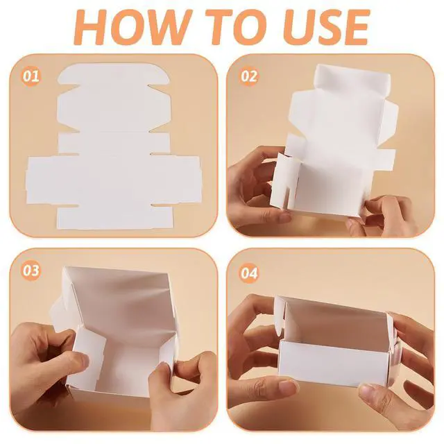 Alt view image 5 of 7 - 20pcs White Shipping Boxes 3.26"x2.36"x1.18" Foldable Paper Mailer Boxes for Small Business Small Gift Packaging Box for Moving Storage Jewelry Gift Box for Wrapping Mailing Present