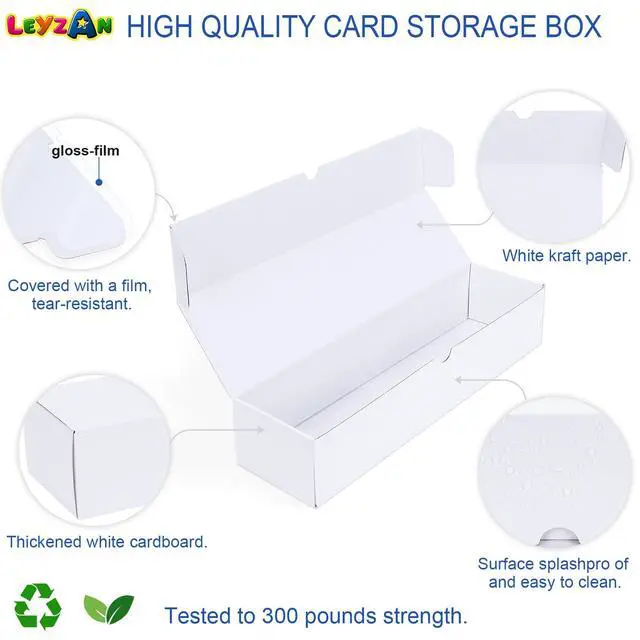 Alt view image 3 of 7 - Trading-Card Storage Box, 8-Pack 1000 Count Corrugated Cardboard Storage Box with dividers & labels for TCG/Magic/Mtg storage and Collection, 14.4 INCH Horizontal