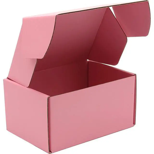 Alt view image 3 of 6 - 6x4x3 Shipping Boxes Set of 25, Pink Mailer Corrugated Cardboard Box