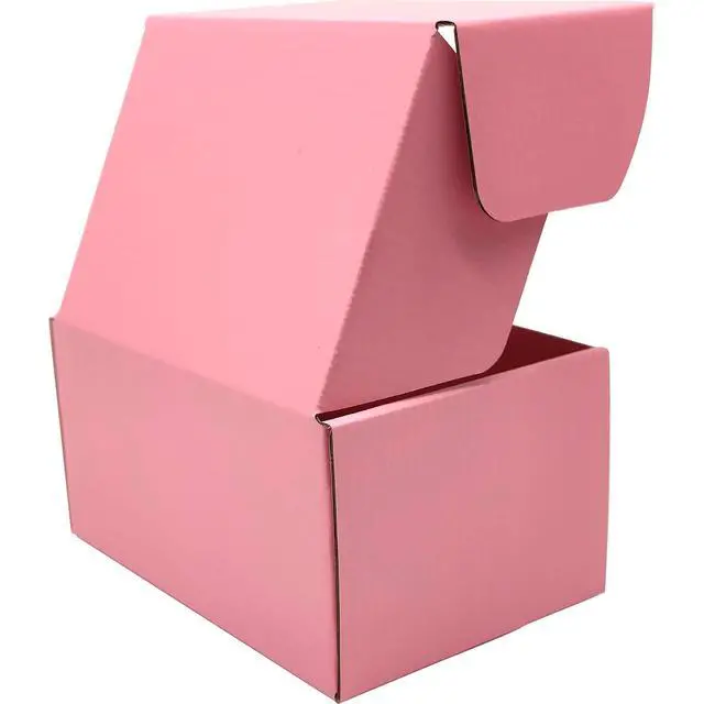 Alt view image 4 of 6 - 6x4x3 Shipping Boxes Set of 25, Pink Mailer Corrugated Cardboard Box