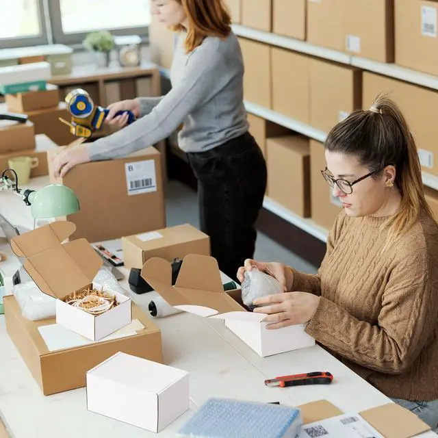 Alt view image 5 of 7 - 30 Pack Small Shipping Boxes Assorted Sizes, 4x4x2, 6x4x3, 7x5x2-10 PCS Each Small Boxes, White Corrugated Box Mailers, Cardboard Boxes for Packaging Small Business, Mailing