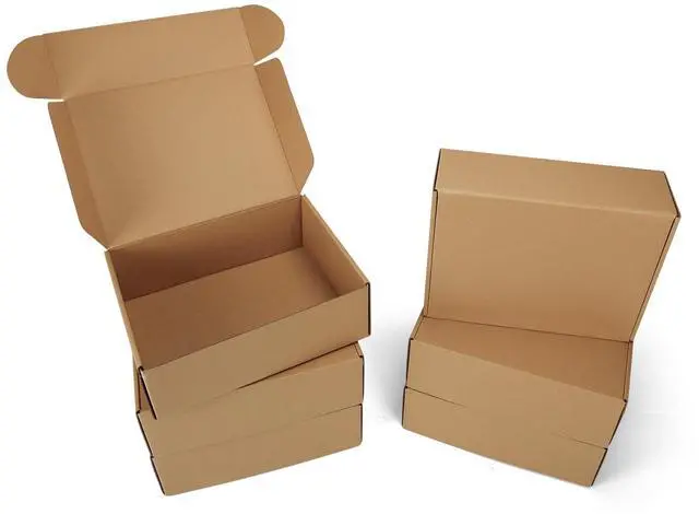 Main image of 6 Pack 12x9x4 inch Cardboard Shipping Boxes, Brown Gift Boxes