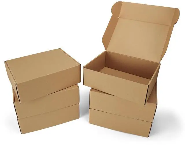 Main image of 12x9x4 Shipping Boxes Set of 6, Medium Cardboard Boxes for Packaging, Brown Mailing for Small Business