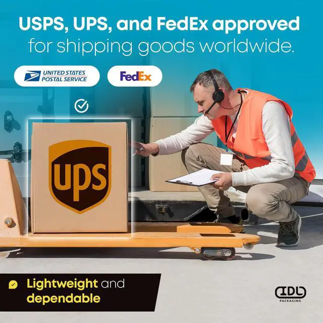 Alt view image 5 of 7 - Long Moving & Shipping Boxes 18 x 6 x 6 inches (5-Pack) - Extra Strength 200 lb vs Regular - Corrugated Moving Boxes for USPS/UPS/FEDEX - Durable Shipping Box - Cardboard Box