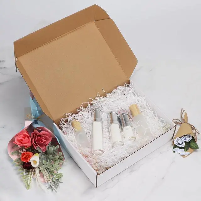 Alt view image 4 of 7 - 12x9x3 Shipping Boxes Set of 6, White Corrugated Cardboard Box for Packing, Mailing, Business