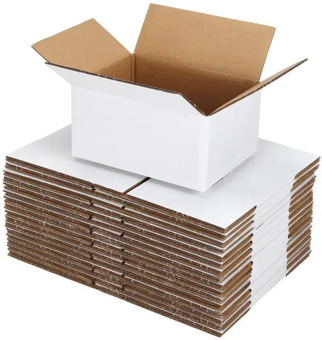 Main image of Shipping Boxes 8X6X4 Set of 18, Double Wall White Corrugated Cardboard Box for Mailing Business Packaging Storage Crafts Gifts