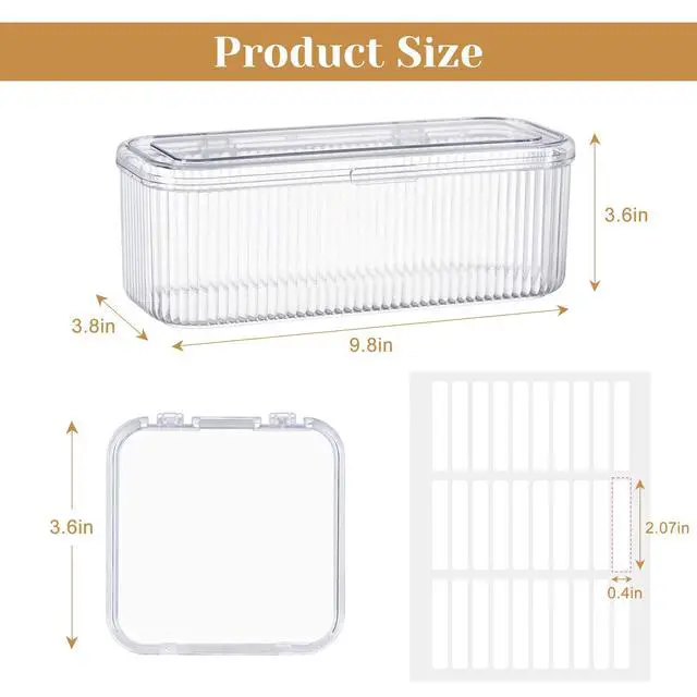 Alt view image 2 of 7 - Press On Nail Organizer 14 PCS Clear Press On Nail Storage Boxes and 1 Big Storage box with 60 Pcs Adhesive Double Sided Tape,Press On Nail Packaging for Fake Nail Storage Nail Display Nail Salon.