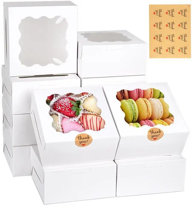 Main image of Cookie Boxes, Treat Bakery Dessert Pastry Favor Donut Mini Cake Box