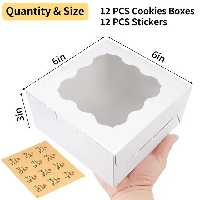 Alt view image 2 of 7 - Cookie Boxes, Treat Bakery Dessert Pastry Favor Donut Mini Cake Box