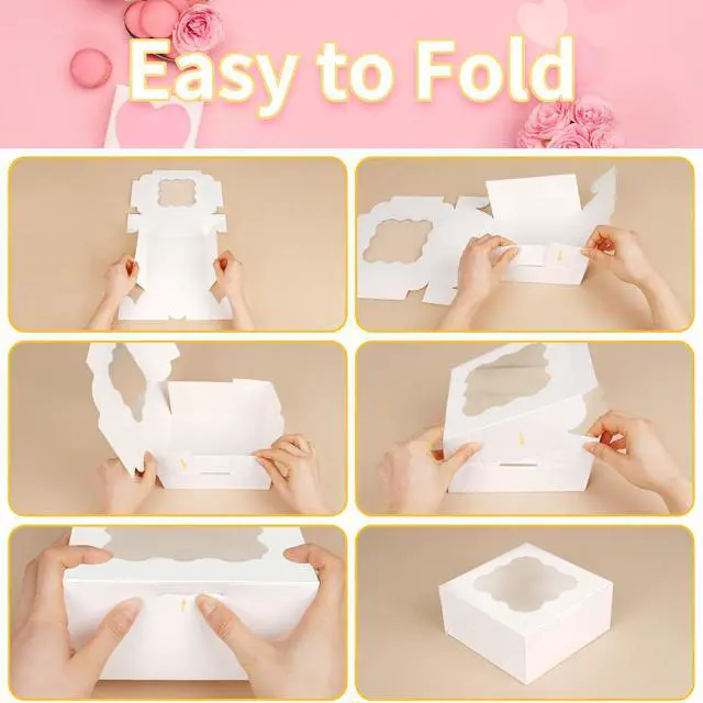 Alt view image 4 of 7 - Cookie Boxes, Treat Bakery Dessert Pastry Favor Donut Mini Cake Box