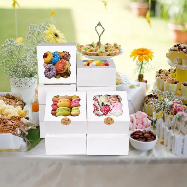 Alt view image 6 of 7 - Cookie Boxes, Treat Bakery Dessert Pastry Favor Donut Mini Cake Box