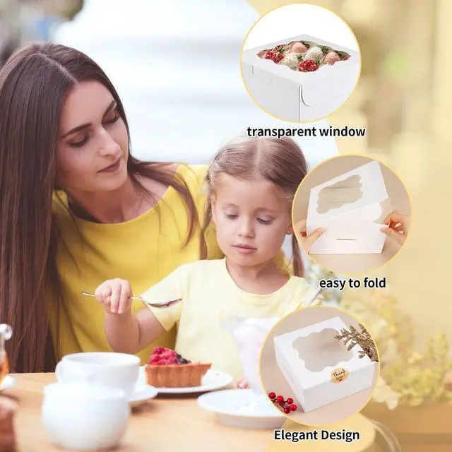 Alt view image 7 of 7 - Cookie Boxes, Treat Bakery Dessert Pastry Favor Donut Mini Cake Box