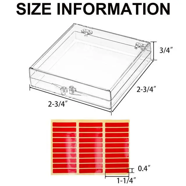 Alt view image 2 of 7 - 30 Pack Press on Nails Box, Clear Acrylic Press on Nail Storage Packaging Case, Empty Nail Containers with Adhesive Tapes for Press ons Fake Nail Art Salon Business Supplies