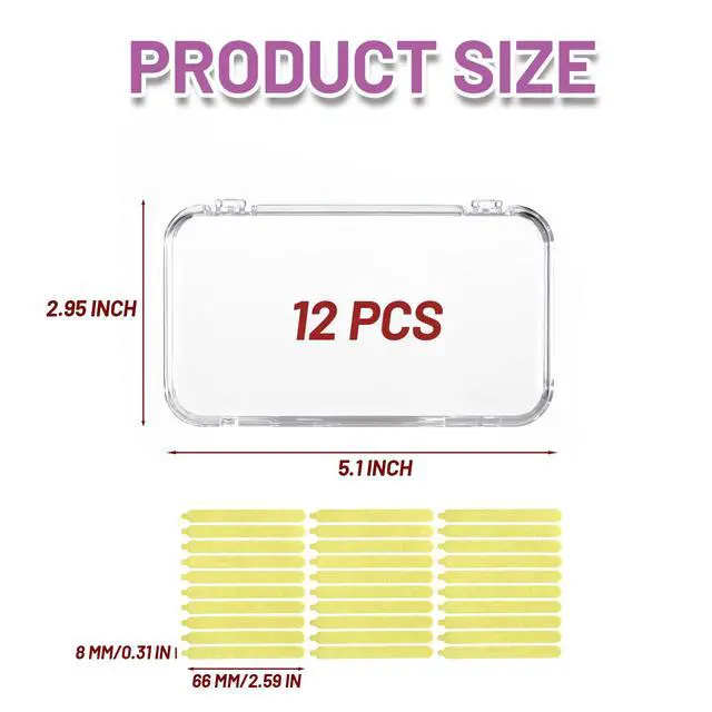 Alt view image 2 of 7 - 12Pcs Press On Nail Cases Large, 5.1×2.95 False Nail Packaging Cases with 30Pcs Adhesive Double Sided Tape, Plastic Clear Box for Fake Nails Storage
