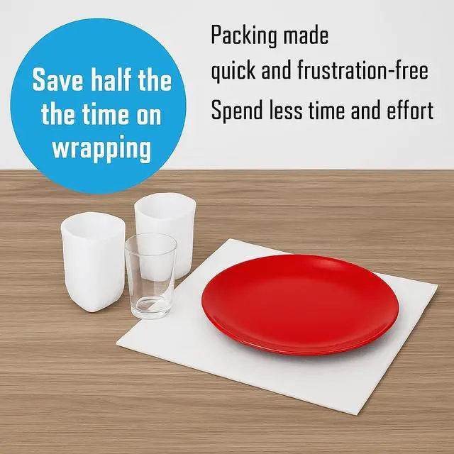 Alt view image 3 of 7 - 100 Pack Foam Sheets, DAT 12" x 12", 1/16" Thickness, Foam Wrap Cushioning Material, Moving Supplies for Packing Storage and Shipping