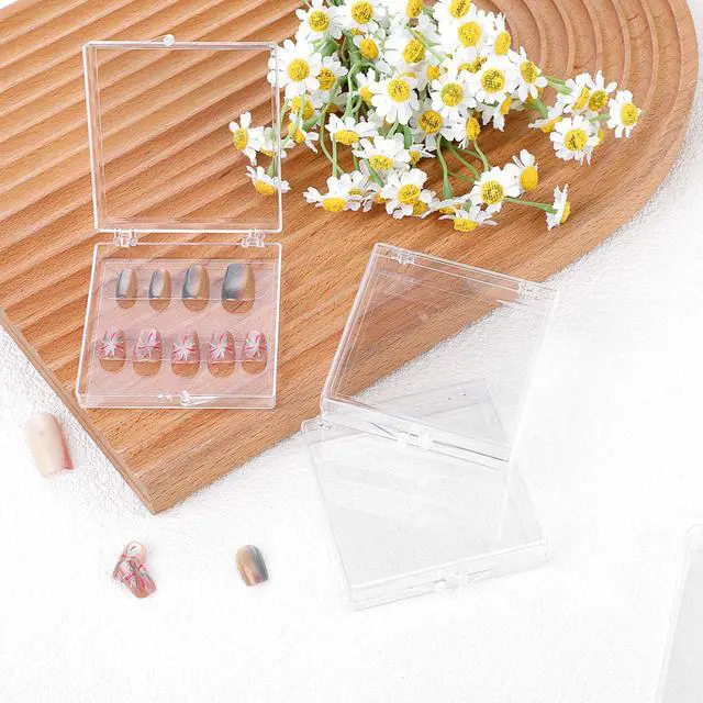 Alt view image 6 of 7 - 30 Pcs Press On Nail Packaging Box with 60 Pcs Adhesive Double Sided Tape Artificial Nail Display Storage Box Acrylic Nail Display Box Nail Box Organizer Case for Nail Salon