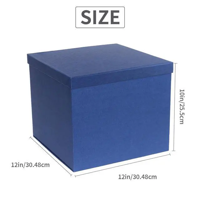 Alt view image 2 of 7 - Large Gift Box 12x12x10 Inches,Blue Boxes for presents with Ribbon,Card,Shredded Paper for Birthday,Valentine's Day,Mother's Day,Christmas,Anniversaries.