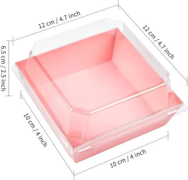 Alt view image 2 of 7 - Small Charcuterie Boxes with Clear Lids, 4 Inches, 50 Pack