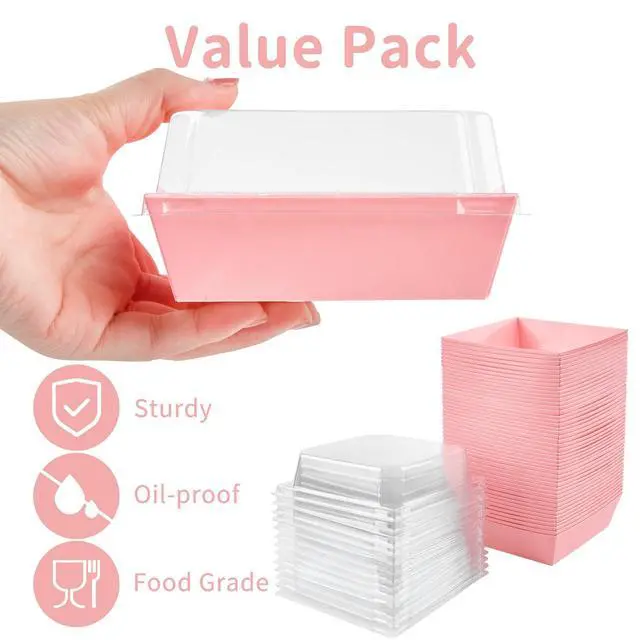 Alt view image 3 of 7 - Small Charcuterie Boxes with Clear Lids, 4 Inches, 50 Pack
