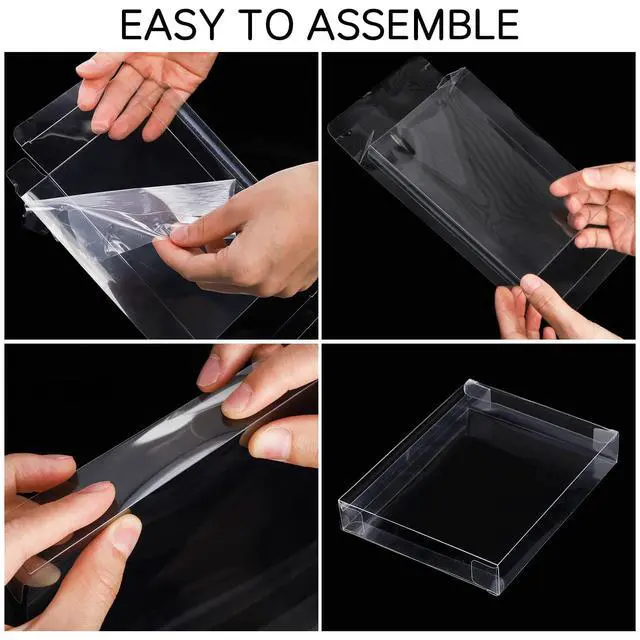 Alt view image 4 of 7 - 60 Pack Clear Box for 5.5"x4.25" Greeting Cards, 6 x 4.75 x 1 Inch Plastic Storage Organizer - Fits Standard Card Envelopes, Rectangle Photo Box Cases for Small Business & Stationery
