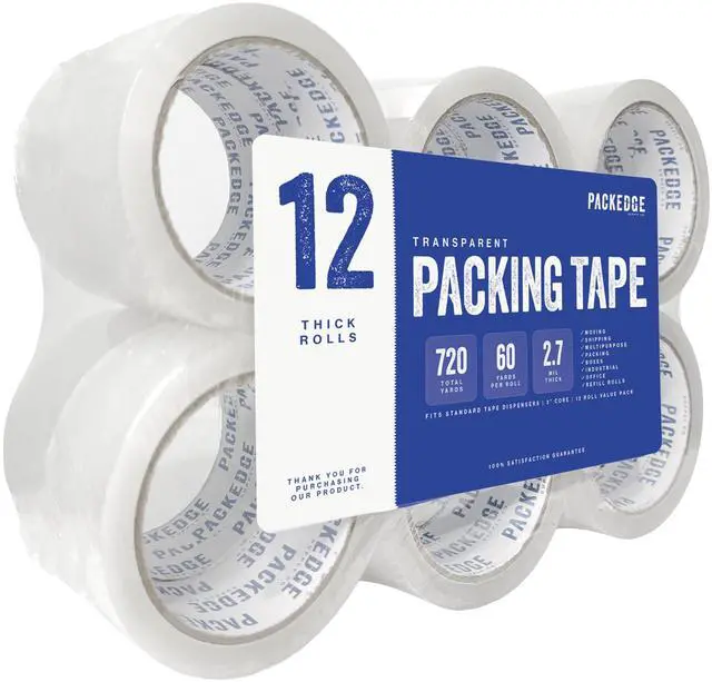 Main image of Clear Packing Tape, 12 Rolls, 1.88 in x 60 Yd Heavy Duty Shipping