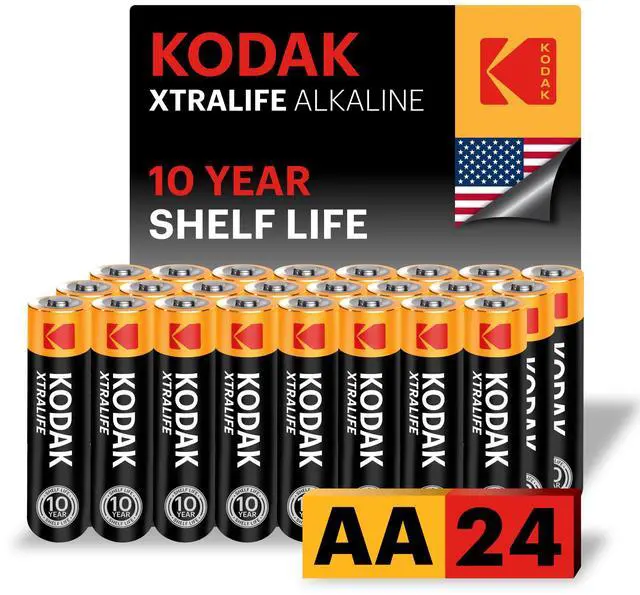 Main image of AA Alkaline Batteries (24 Pack) Double A Battery, LR6, 1.5V