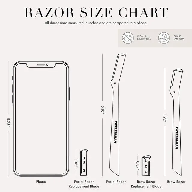 Alt view image 7 of 7 - Facial Razor Stainless Steel