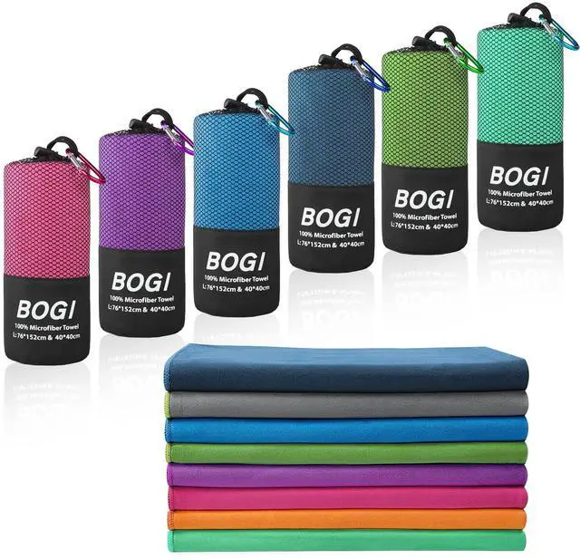 Main image of Microfiber Travel Sports Towel-Quick Dry Towel, Soft Lightweight Microfiber Camping Towel Absorbent Compact Travel Towel for Camping Gym Beach Bath Yoga Swimming Backpacking (M:40''x20''-Nblue)