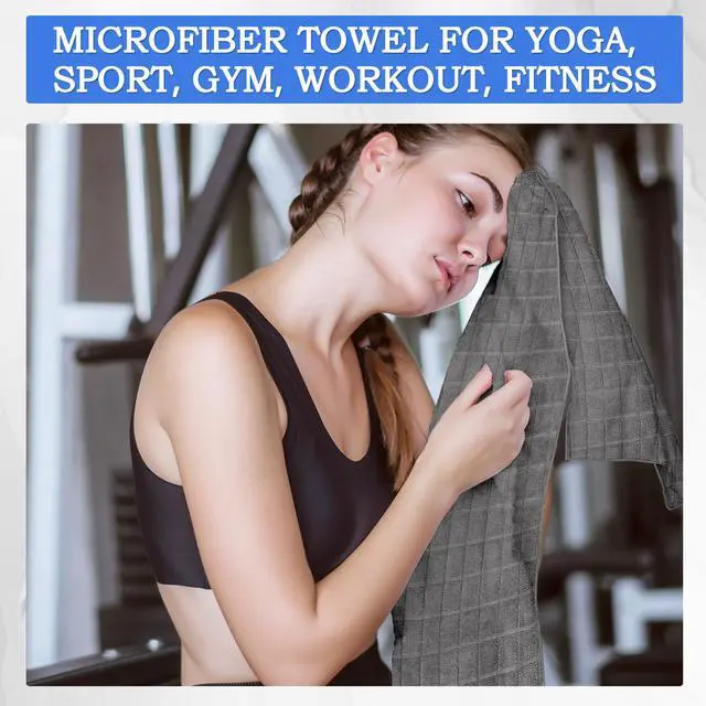 Alt view image 6 of 7 - Microfiber Bath Towels 2 Pack (22'' x 48'') - Lightweight Quick Dry Microfiber Fingertip Hand Towels, Soft Absorbent Gym Towels for Yoga, Salon, Camping, Hotel, Bathroom, Spa, Travel & Dog