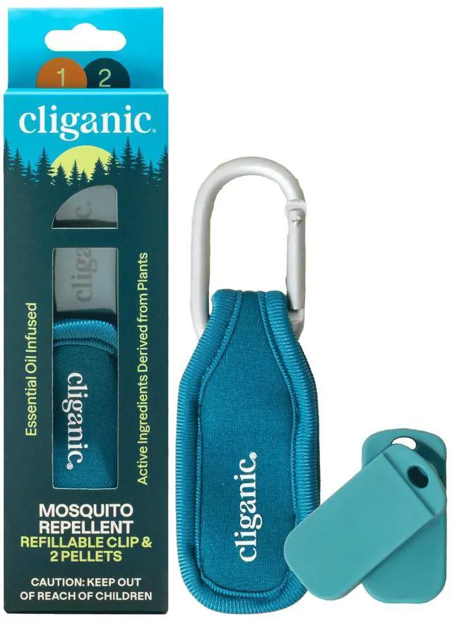 Main image of Mosquito Repellent Pack (1 Clip + 2 Refill Pellets) - Natural DEET-Free, Essential Oil Infused