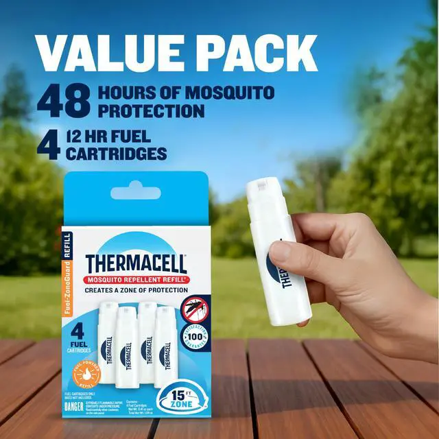 Alt view image 7 of 7 - Fuel-ZoneGuard Mosquito Repellent Butane Only Refills, 48-Hr