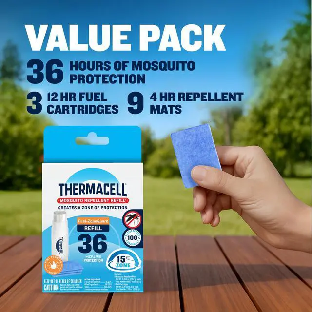 Alt view image 2 of 7 - Fuel-ZoneGuard Fuel Powered Mosquito Repellent Refills, 36-Hr