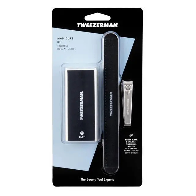 Alt view image 3 of 5 - Manicure Kit with Clipper, Polish Remover Pushy, 2 Files Black