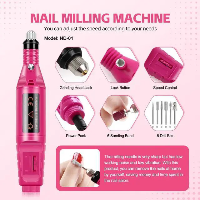 Alt view image 2 of 7 - Acrylic Nail Kit for Beginners with Everything Professional Nails Kit Acrylic Set with Drill and U V Light Glitter Powder Decorations Rhinstones DIY Gifts for Women