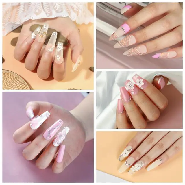 Alt view image 3 of 7 - Acrylic Nail Kit for Beginners with Everything Professional Nails Kit Acrylic Set with Drill and U V Light Glitter Powder Decorations Rhinstones DIY Gifts for Women