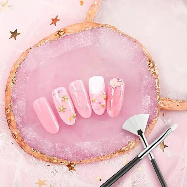 Alt view image 3 of 7 - Nail Art Tools 22-piece Set, Resin Nail Art Palette, 2-way Acrylic Silicone Engraving Pen Dotting Pen Tools Nail Art Kit for Nail Art DIY Home Salon Makeup Display Board, pink