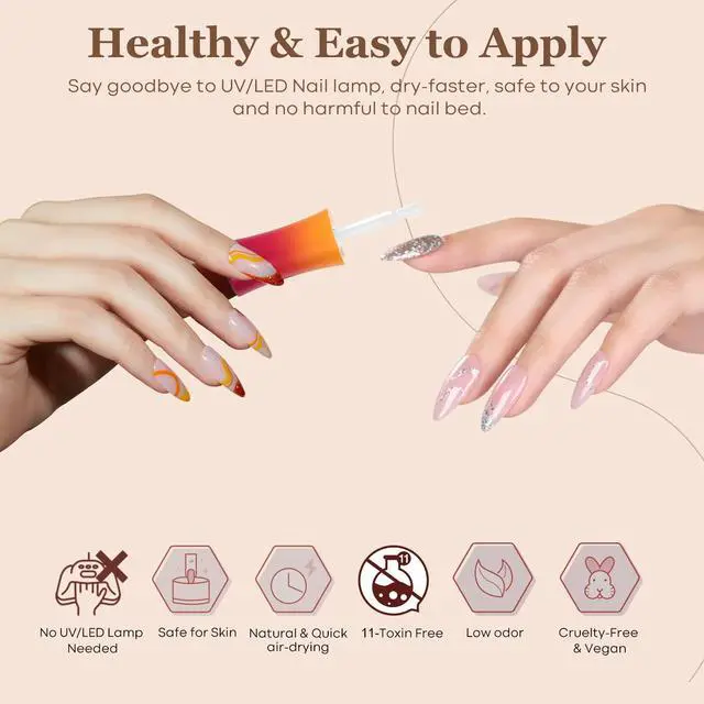 Alt view image 6 of 7 - Dip Powder Liquid Set, Base Top Activator Brush Saver, 8 Pc
