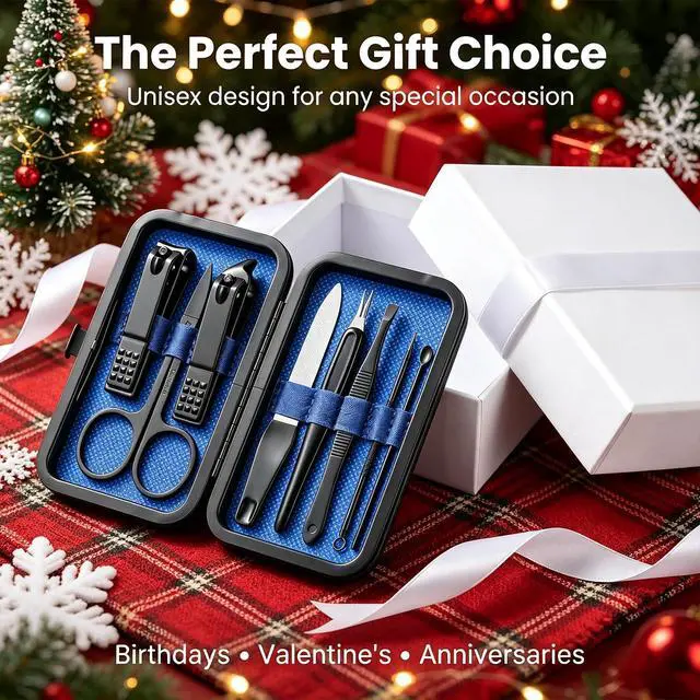 Alt view image 7 of 7 - 8-Pc Manicure Set,Stocking Stuffers for Men,Teen Boy, Gift Ideal for Dad