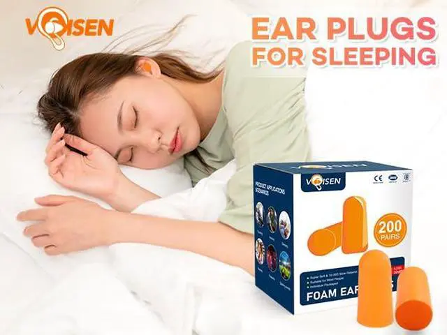 Alt view image 4 of 7 - Foam Ear Plugs,200 Pairs Ear Plugs for Sleeping