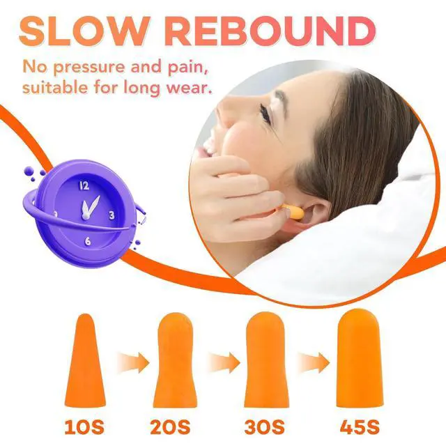 Alt view image 6 of 7 - Foam Ear Plugs,200 Pairs Ear Plugs for Sleeping